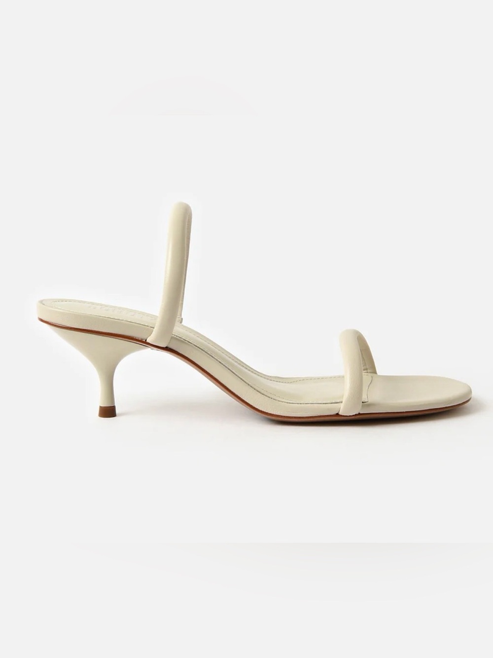 SCHUTZ Cream Double-Strap Kitten Heel Sandals